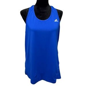 adidas Royal Blue Racerback Athletic Tank Top Size L.